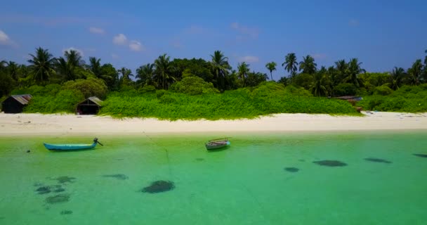 昼間の海辺の景色 夏はボラボラでリラックス フランス領ポリネシア — ストック動画