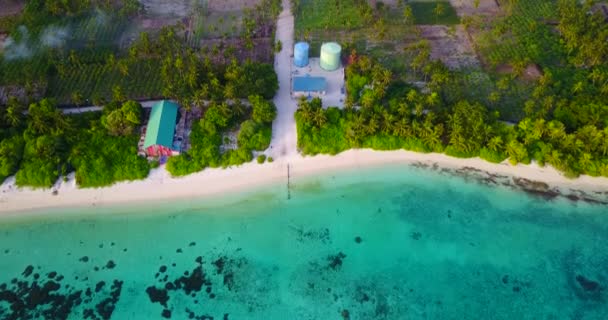 Aerial View Paradise Island Beautiful Ocean — Stock Video