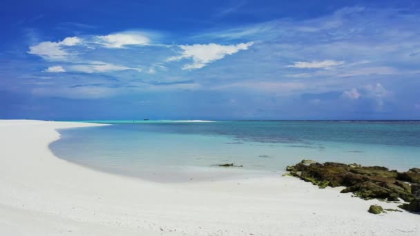 Flachwasser Der Küste Exotische Reise Nach Barbados Karibik — Stockvideo