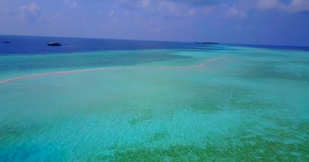 Ρηχά Νερά Στην Παραλία Φύση Της Δομινικανής Δημοκρατίας Καραϊβικής — Αρχείο Βίντεο