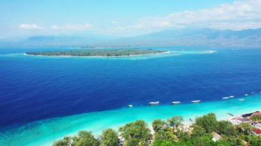 Resimli deniz manzaralı bir deniz manzarası. Bali 'nin yaz manzarası. 