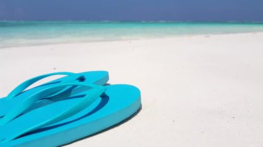 Coastal area with clear shallow water. Enjoying nature of Bali, Indonesia. 