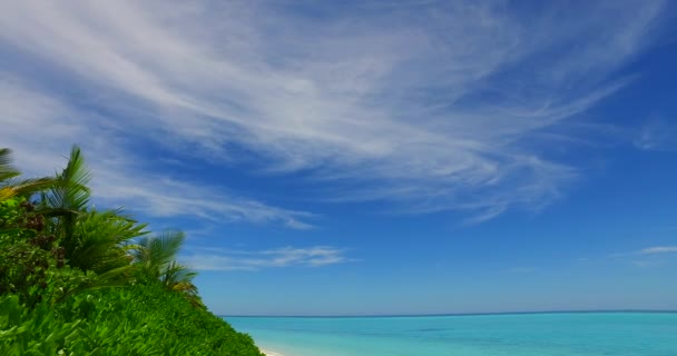Γαλήνιο Θαλασσογραφία Από Νησί Καλοκαιρινές Διακοπές Στις Μαλδίβες — Αρχείο Βίντεο