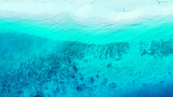 Tętniące Życiem Turkusowe Morze Koncepcja Wakacji Letnich Malediwy — Wideo stockowe