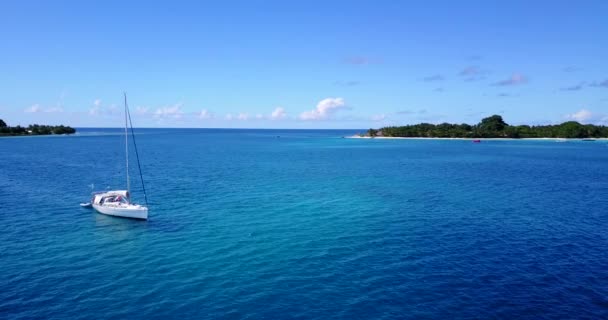 Eindeloze Blauwe Zeegezicht Zomer Reis Naar Antigua — Stockvideo