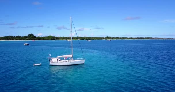 Yacht Galleggianti Mare Caldo Natura Tropicale Della Thailandia Dell Asia — Video Stock