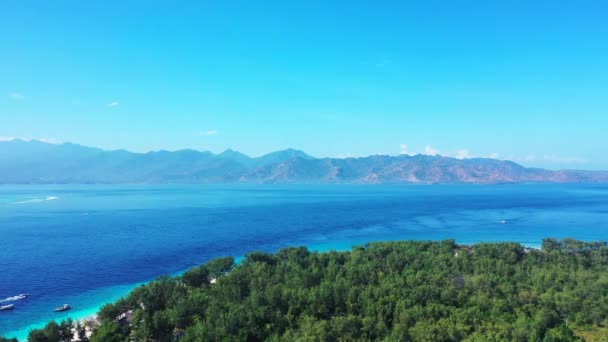Voar Acima Das Ilhas Com Montanhas Horizonte Paraíso Verão Jamaica — Vídeo de Stock