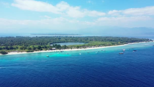 Observing Seaside View Drone Enjoying Nature Dominican Republic Caribbean — Vídeo de Stock