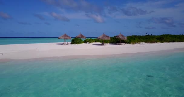 Strandseite Morgen Natur Genießen Der Dominikanischen Republik Karibik — Stockvideo