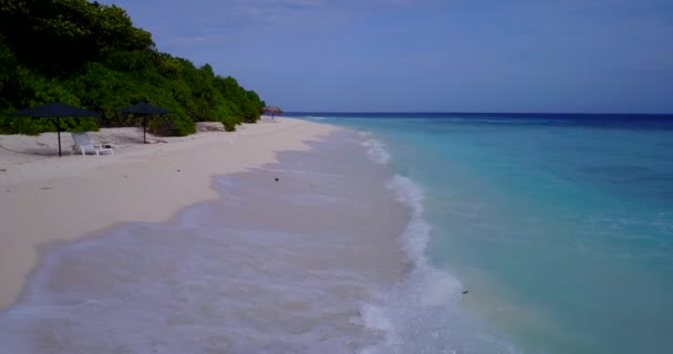 Vista Para Costa Ensolarada Férias Exóticas República Dominicana Caribe — Vídeo de Stock