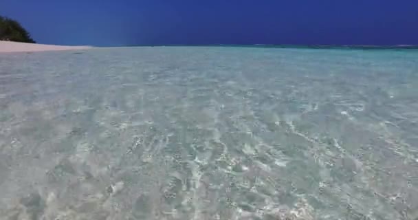 Shallow Water Sand Path Journey Bora Bora French Polynesia — Stock Video