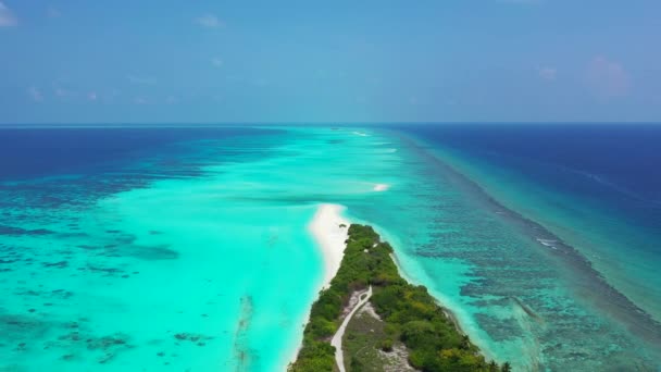 空中明亮的海洋场景 法属波利尼西亚波拉博拉的热带天堂 — 图库视频影像