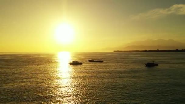 Solnedgång Bakgrund Vid Havet Exotiskt Landskap Hawaii Usa — Stockvideo