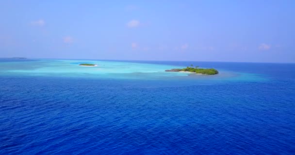 Зелений Острів Чистою Мілкою Водою Літня Відпустка Домініканської Республіки Карибське — стокове відео