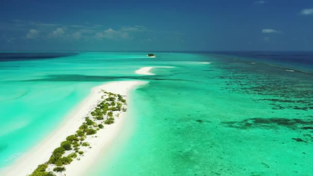Geweldig Turquoise Zeegezicht Zomervakantie Malediven — Stockvideo