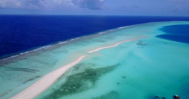 Lang Zandpad Door Turquoise Zee Landschappelijk Zeezicht Bali — Stockvideo