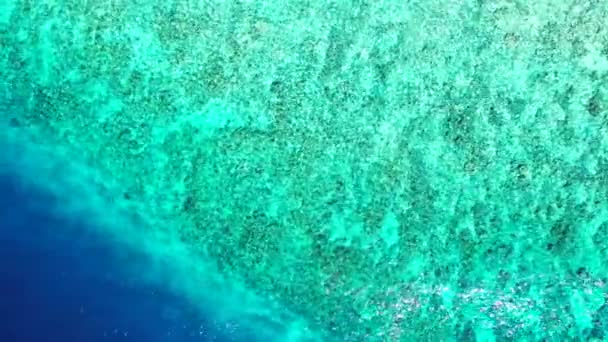 浅い緑と深い青の海の水 カリブ海のドミニカ共和国への夏の旅行 — ストック動画