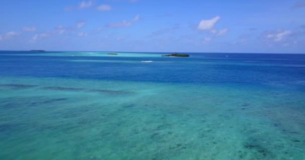 Kalme Zee Landschap Overdag Reis Naar Barbados Caribisch Gebied — Stockvideo