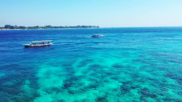 Mer Turquoise Vibrante Avec Des Yachts Mobiles Vacances Samui Thaïlande — Video