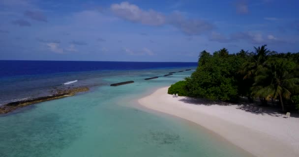 Buhnen Der Küste Der Insel Sommerparadies Jamaika Karibik — Stockvideo