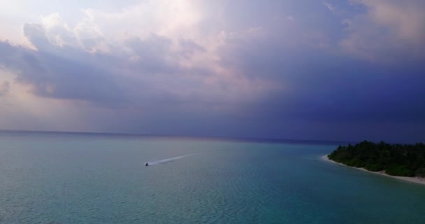 Sereno Seascape Durig Crepúsculo Nublado Viajar Para Havaí Eua — Vídeo de Stock