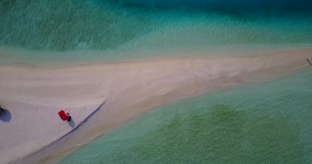 Bordo Sabbia Con Acqua Increspata Paesaggio Dell Australia Oceania — Video Stock
