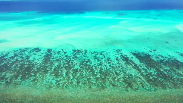 绿松石水和珊瑚底 观摩波利尼西亚的岛屿 — 图库视频影像