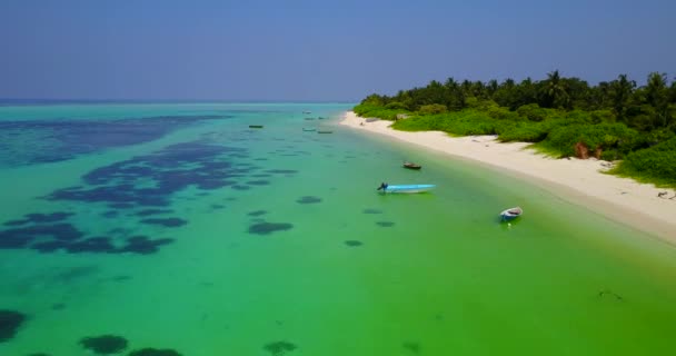 Vista Mar Desde Dron Increíble Naturaleza República Dominicana Caribe — Vídeos de Stock