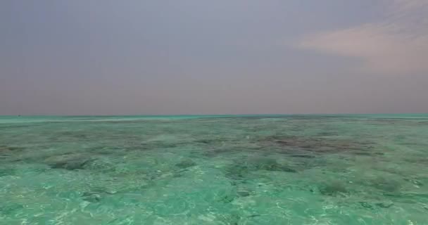 Море Чистим Піском Ніжним Морем Сценічний Вид Балі — стокове відео