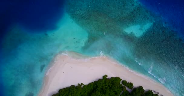 Widok Wyspę Falami Letnia Wycieczka Dominikany Karaibów — Wideo stockowe