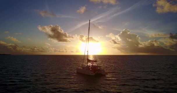 Luxus Jacht Tengerben Trópusi Paradicsom Bora Bora Francia Polinézia — Stock videók