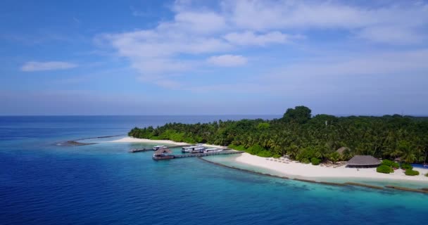 Vista Aérea Isla Tropical Verano Viaje Exótico Bora Bora Polinesia — Vídeos de Stock