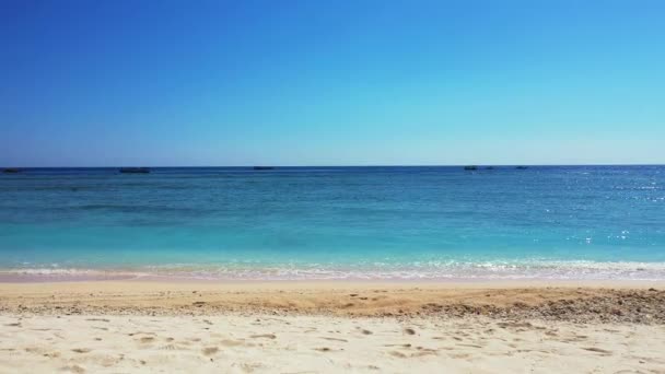 Strand Hellen Tag Mit Kopierraum Urlaub Australien Ozeanien Sommer — Stockvideo