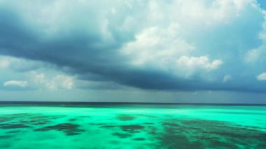 Peaceful seascape view. Journey to Gili Trawangan, Thailand.