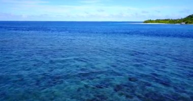 Sakin deniz manzarası. Dominik Cumhuriyeti, Karayipler 'in egzotik doğası. 