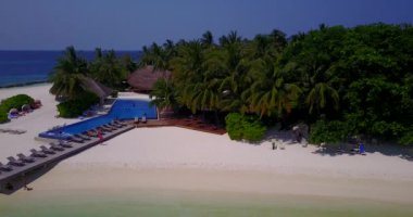 Gündüz vakti deniz manzarası. Endonezya, Bali 'de yaz tatili.  