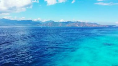 Canlı deniz manzarası arka planı. Endonezya Bali 'nin Idyllic doğası.