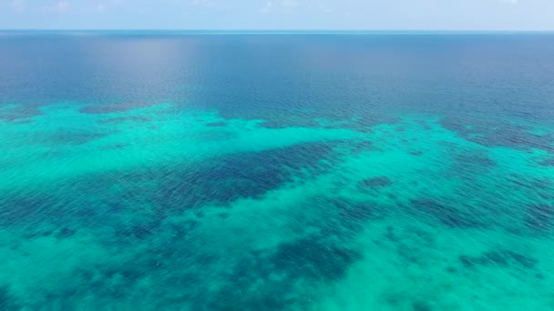 Mar Turuoise Transparente Con Grandes Rocas Vacaciones Tropicales Bahamas Caribe — Vídeo de stock
