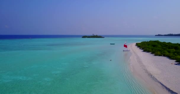 Calm Sea Daytime Summer Trip Dominican Republic Caribbean — Stock Video