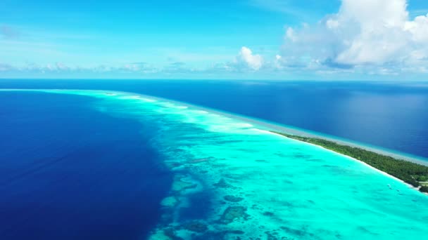 Tropikalna Zielona Wyspa Turkusowym Morzu Niesamowita Przyroda Dominikany Karaibów — Wideo stockowe