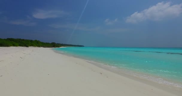 Vista Azul Mar Azul Turquesa Cena Verão Exótica Bora Bora — Vídeo de Stock