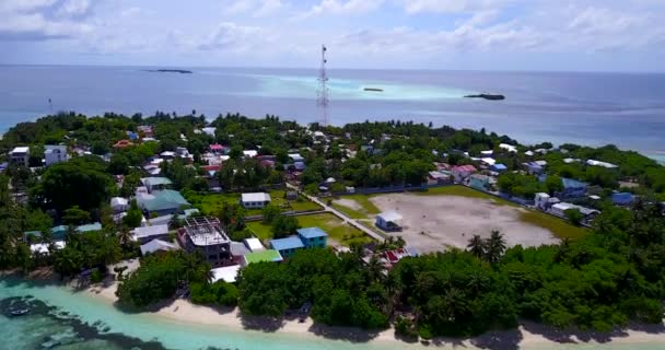 Océano Isla Tropical Imágenes Aéreas — Vídeos de Stock