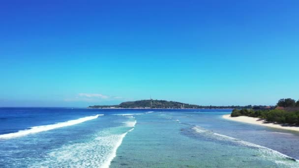 熱帯海岸の眺め バリ島の海の景色 — ストック動画