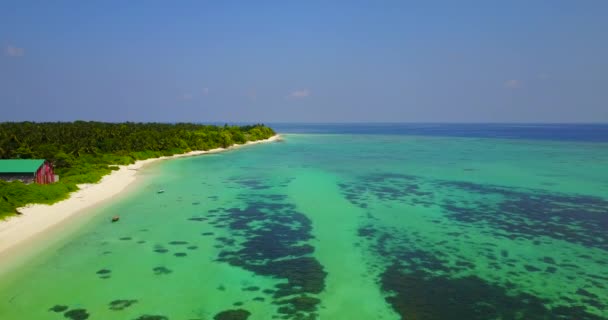 Ada Alanı Tepeden Görünüyor Bora Bora Daki Tropik Cennet Fransız — Stok video
