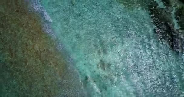 Looking Moving Sea Waves Exotic Nature Bora Bora French Polynesia — Stock Video