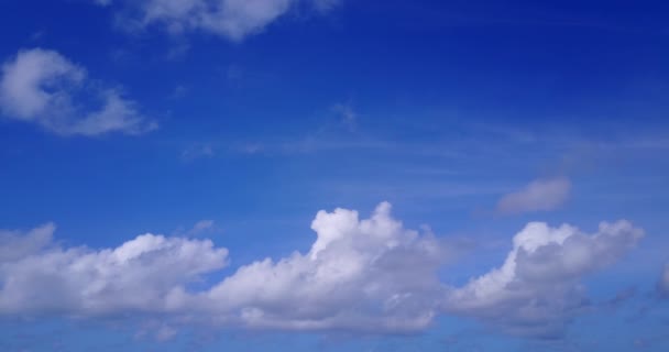 Céu Azul Com Nuvens Borradas Cena Tropical Verão República Dominicana — Vídeo de Stock