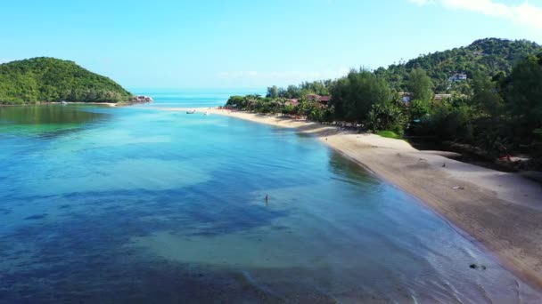 Laguna Tranquilla Con Acque Poco Profonde Trascorrere Una Vacanza Bali — Video Stock