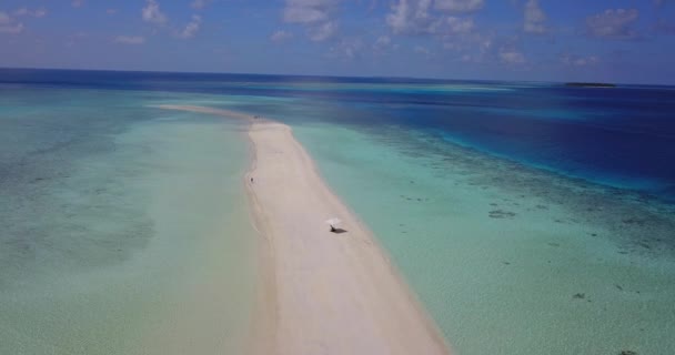 Ruhiges Meerwasser Sonnigen Tagen Natur Der Dominikanischen Republik Karibik — Stockvideo