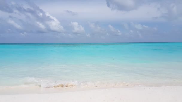 Video Utsikt Över Den Vackra Horisonten Från Sandstranden Havsutsikt — Stockvideo