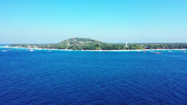 Volando Cerca Isla Clima Cálido Soleado Viaje Bali Indonesia — Vídeos de Stock